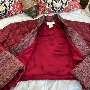 Victoria's Secret Vintage 80’s Collection Paisley Quilted Cropped Jacket 🖤